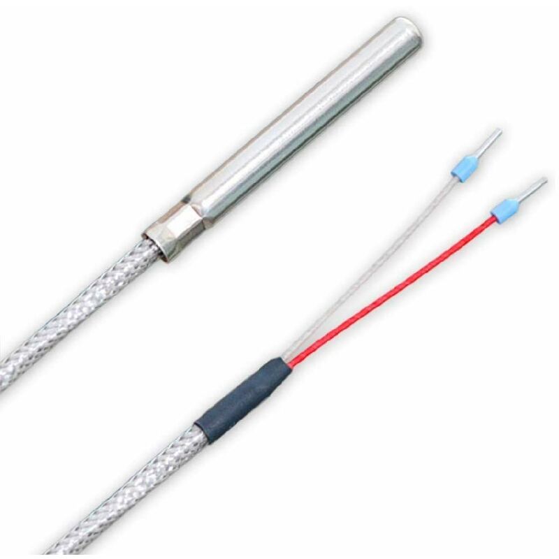 foto del prodotto kingpower ioveo 039hg02202 pt1000 sonda per gas di fumo, sensore di temperatura fino a 400 c con cavo di collegamento cavo in fibra di vetro, 2