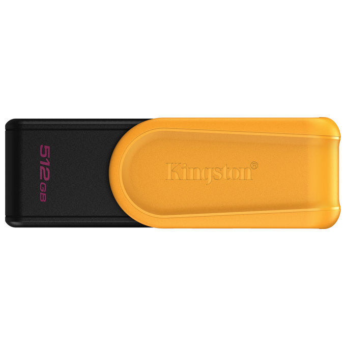 foto del prodotto kingston datatraveler exodia s 512gb usb 3.2 chiavetta usb girevole nero giallo