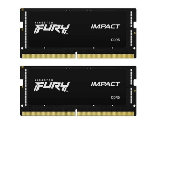 foto del prodotto kingston technology fury 32 gb 5600 mt s ddr5 cl40 sodimm kit da 2 impact pnp