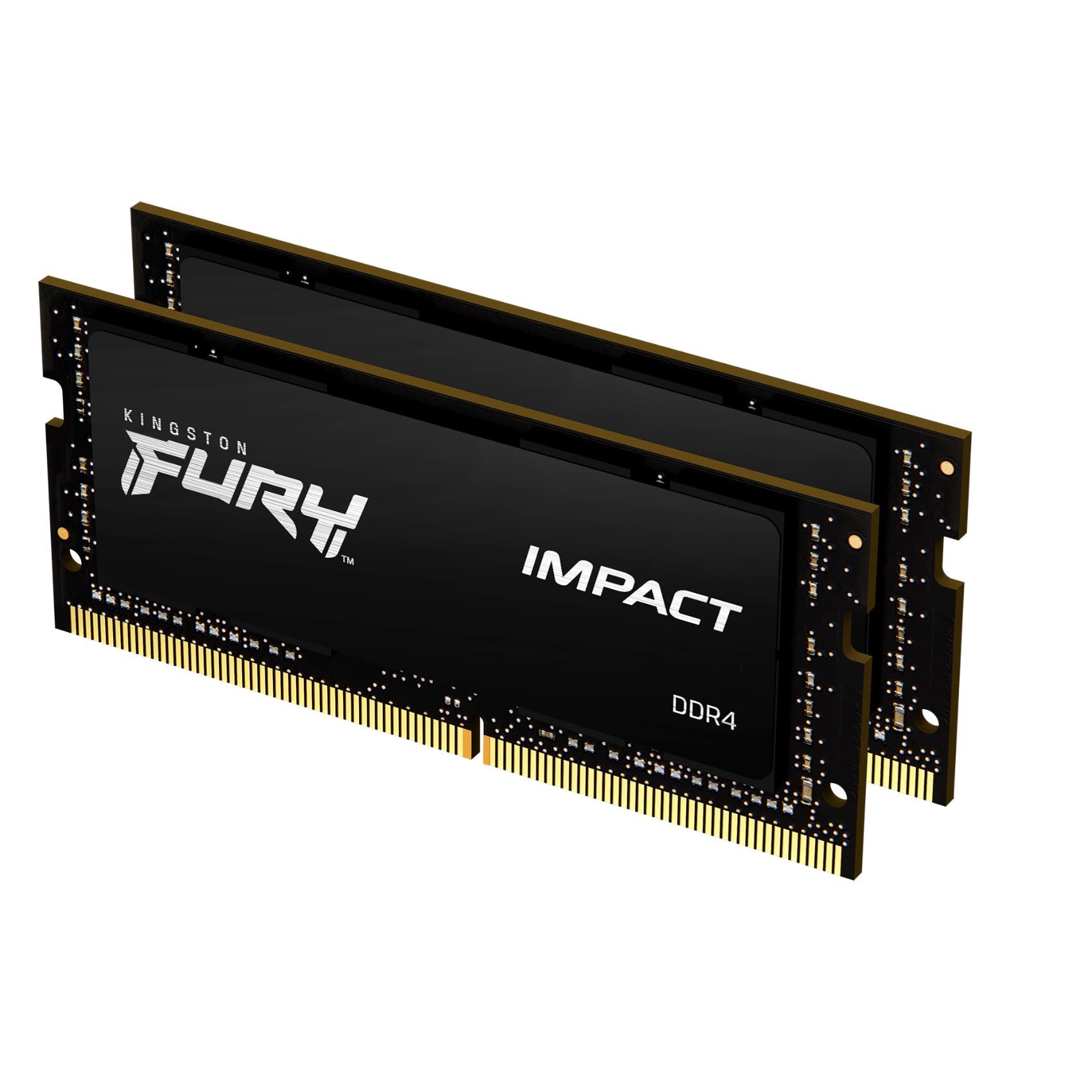 foto del prodotto kingston technology fury 64gb 3200mt s ddr4 cl20 sodimm kit of 2 impact