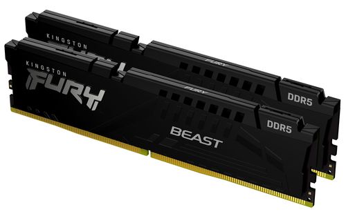 foto del prodotto kingston technology fury beast 32gb 6800mt s ddr5 cl34 dimm kit of 2 black xmp