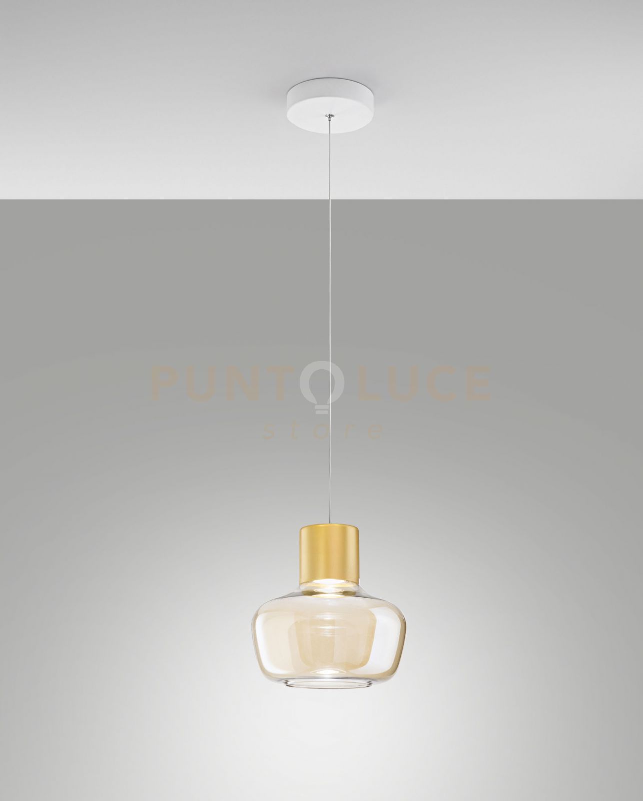 foto del prodotto kino sospensione cognac a led 3000k 12w 1300 lm dimmerabile