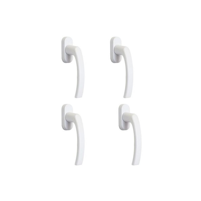 foto del prodotto kintech maniglia per finestra eva, alluminio bianco lucido