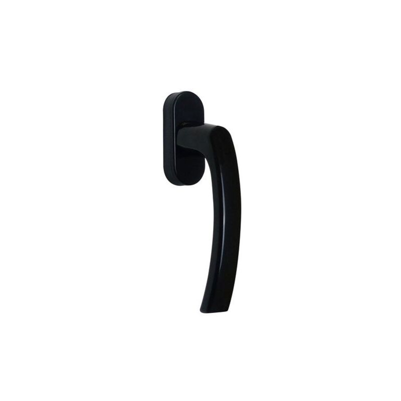 foto del prodotto kintech maniglia per finestra eva, alluminio nero lucido