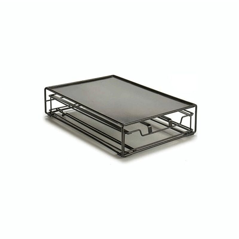 foto del prodotto kinvara contenitore per sistemare le capsule di caff nero metallo 31 x 21,5 x 7,5 cm 