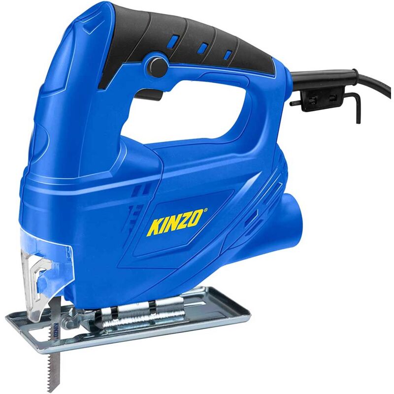 foto del prodotto kinzo seghetto elettrico alternativo 400w per legno metallo con aspiratore e lama