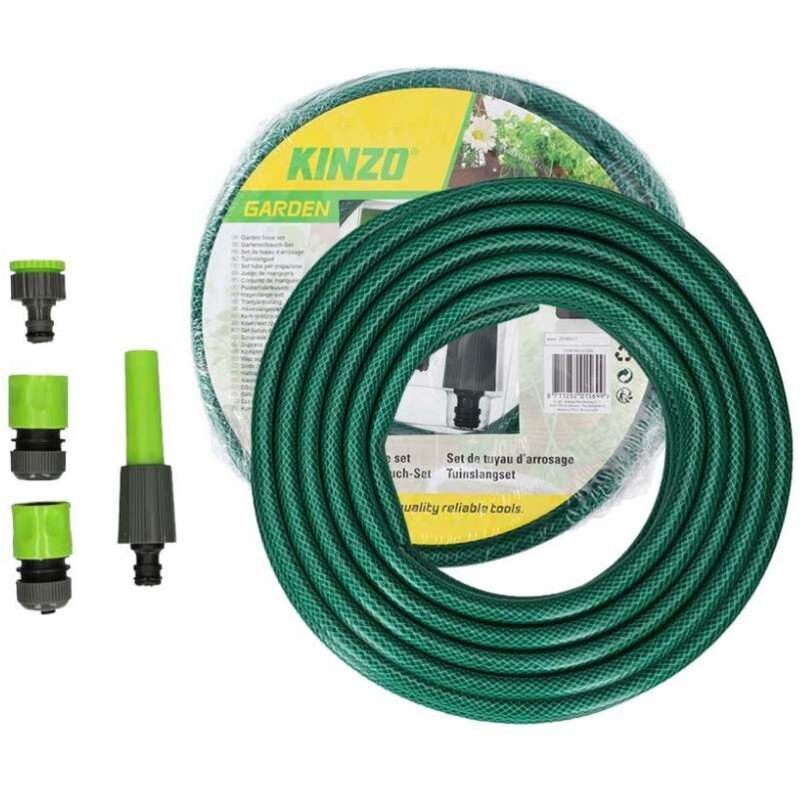foto del prodotto kinzo tubo da irrigazione verde 15 metri pvc flex