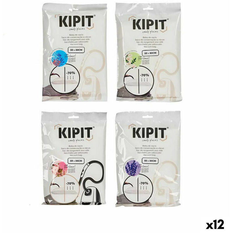 foto del prodotto kipit sacchetti sottovuoto 54209 trasparente plastica 60 x 80 cm 12 unit 