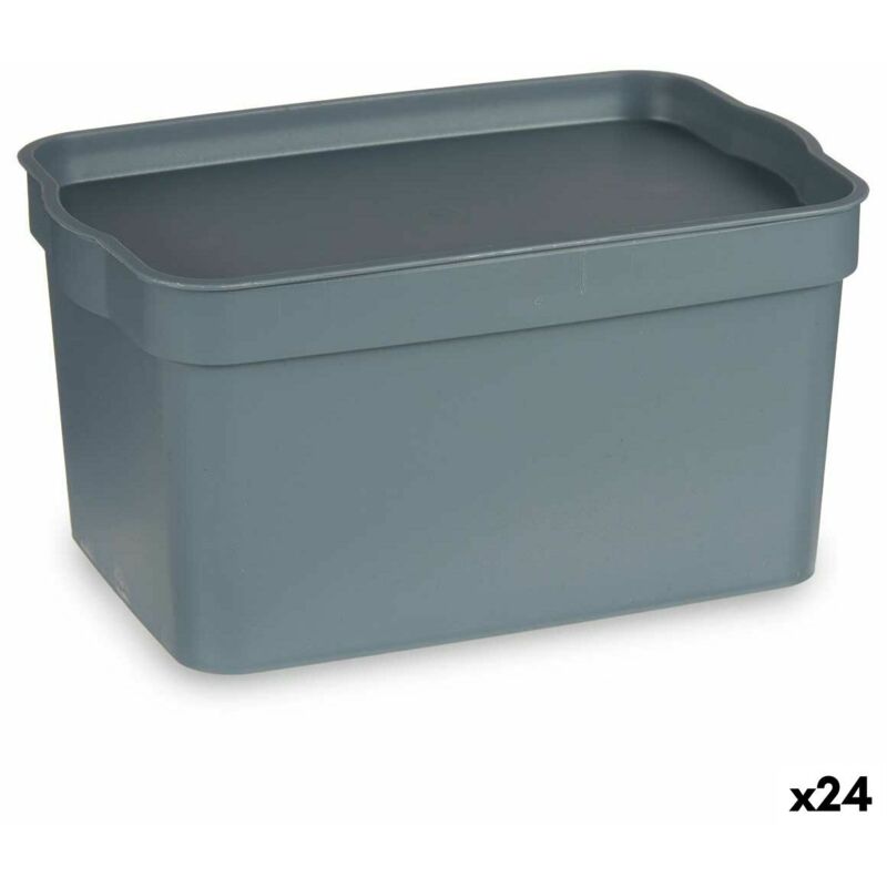 foto del prodotto kipit scatola multiuso tp592 2 grigio plastica 2,3 l 13,5 x 11 x 20 cm 24 unit 
