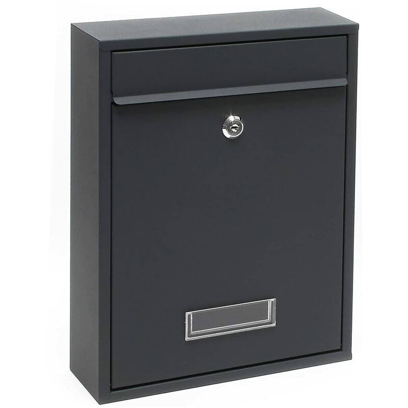 foto del prodotto kippen 10005an cassetta postale modello mail di colore antracite. dimensioni 320x215x90mm.