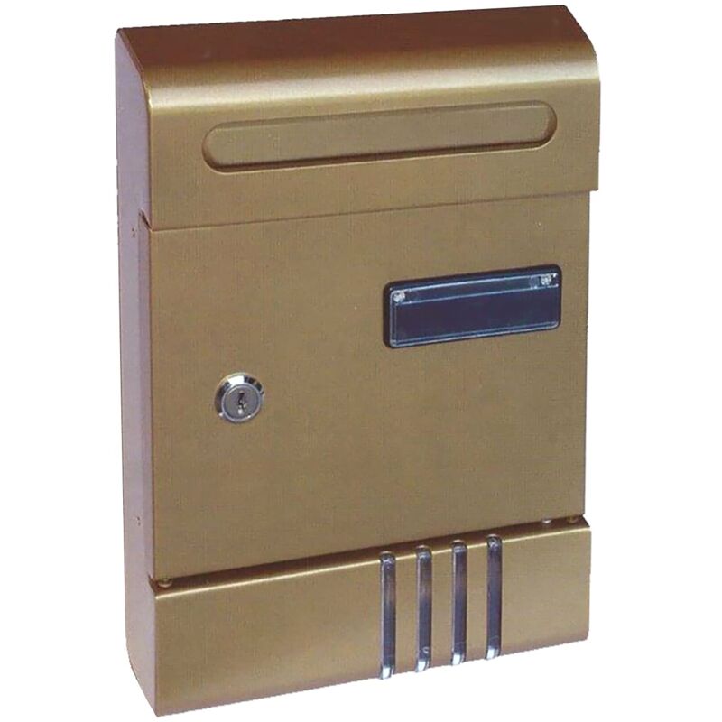 foto del prodotto kippen 10005lb cassetta postale modello house, colore bronzo, dimensioni 290x205x70 mm