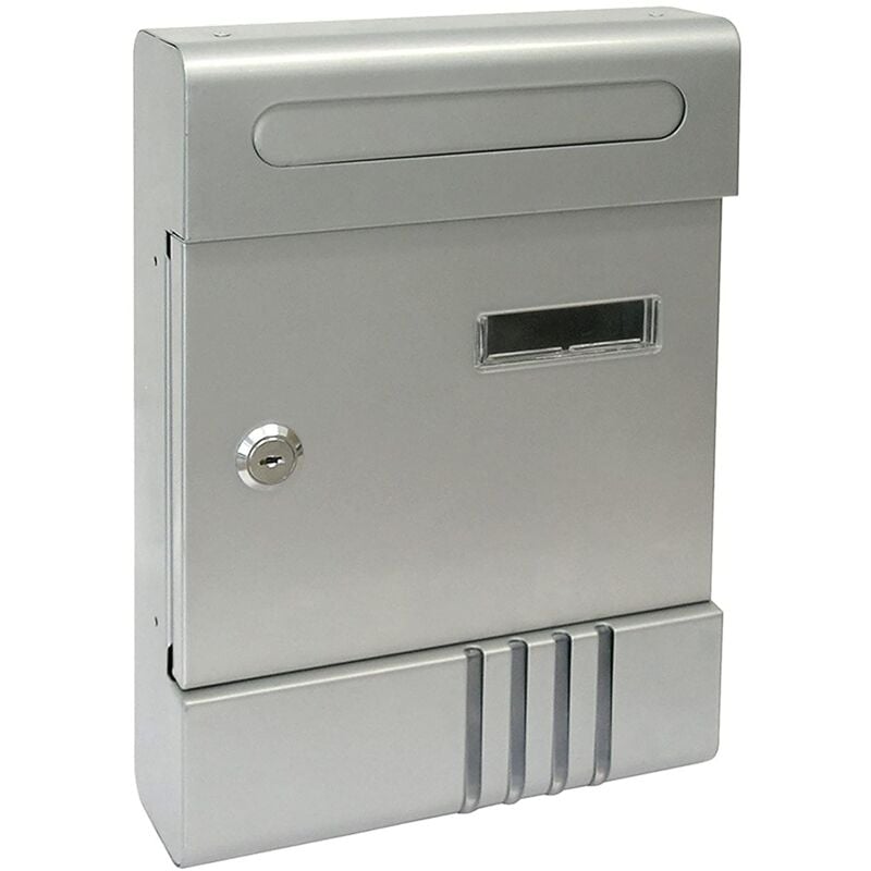 foto del prodotto kippen 10005ls cassetta postale modello house, colore silver. dimensioni 290x205x70 mm