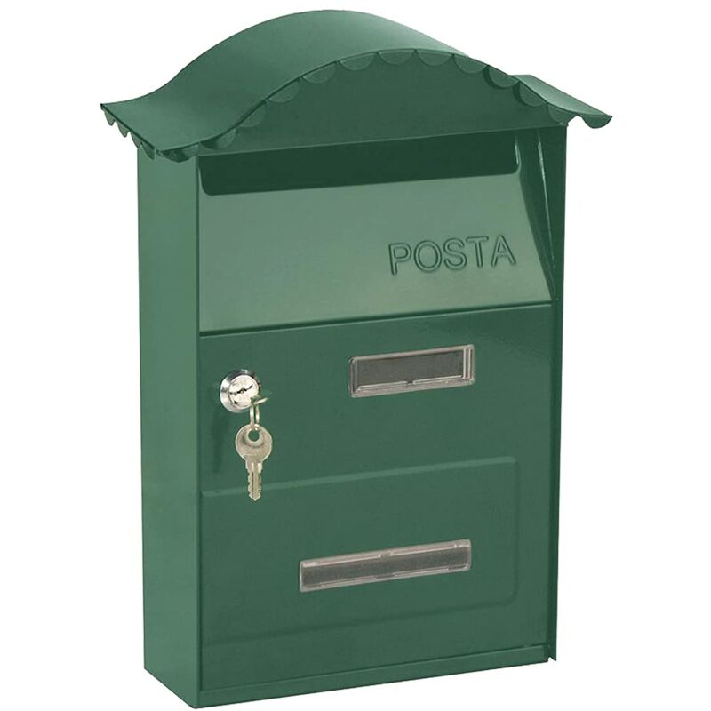 foto del prodotto kippen 10005pg cassetta postale modello glory di colore verde. dimensioni 350x250x100mm.