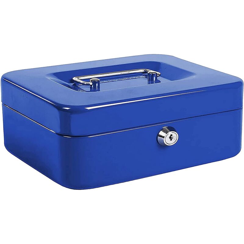 foto del prodotto kippen 10033b2 cassetta portavalori blu, dimensioni 200x160x90 mm