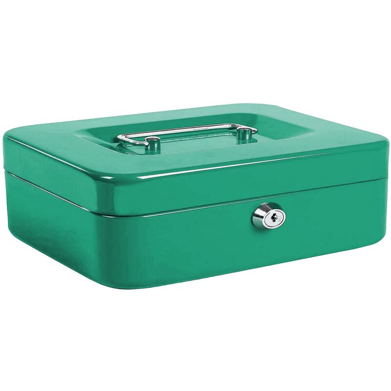 foto del prodotto kippen 10033v4 cassetta portavalori verde, dimensioni 300x240x90 mm