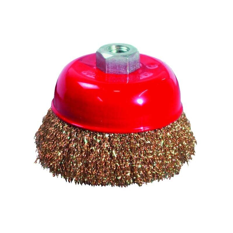 foto del prodotto kippen 1105a spazzola a tazza 75 mm per smerigliatrice angolare con foro filettato m14