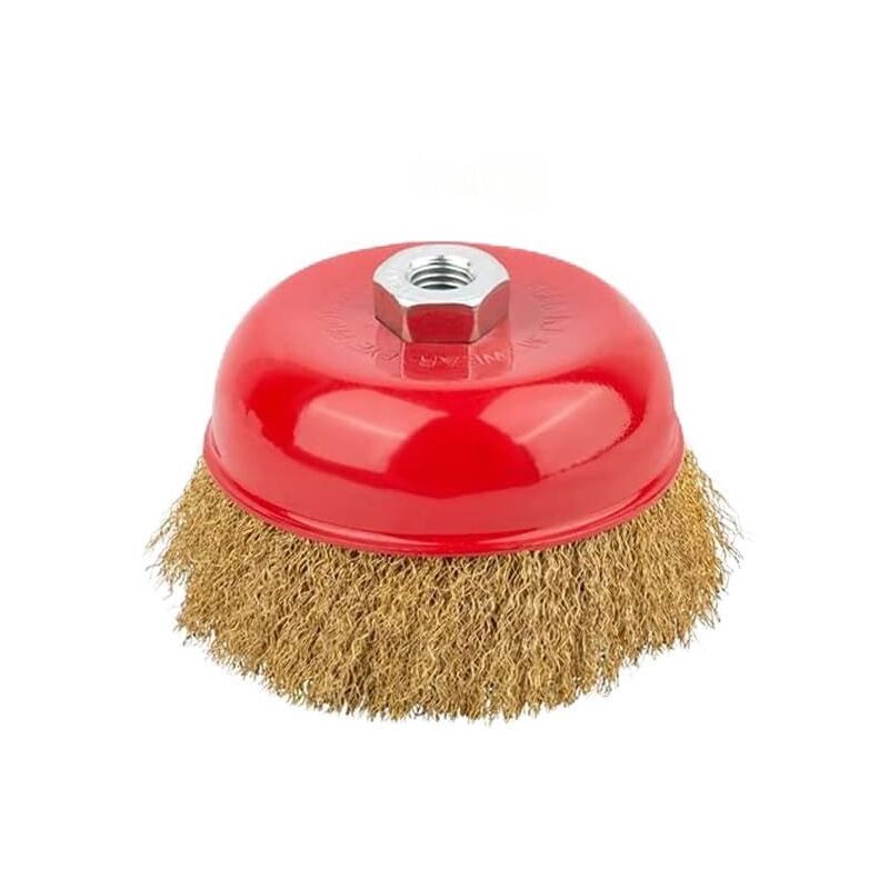 foto del prodotto kippen 1105cx spazzola a tazza 120 mm per smerigliatrice angolare con foro filettato m14