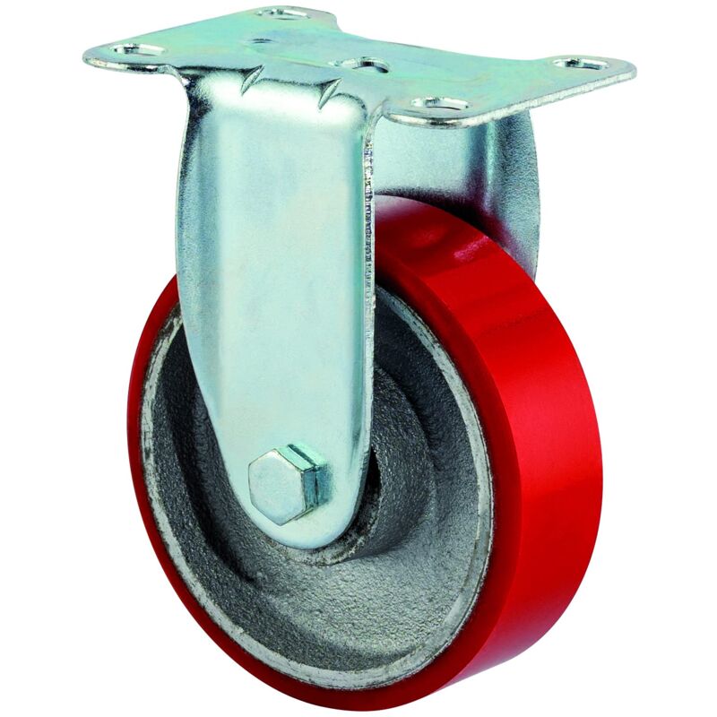 foto del prodotto kippen - 1618b1 - ruota in ghisa con base fissa. diametro 100 mm.