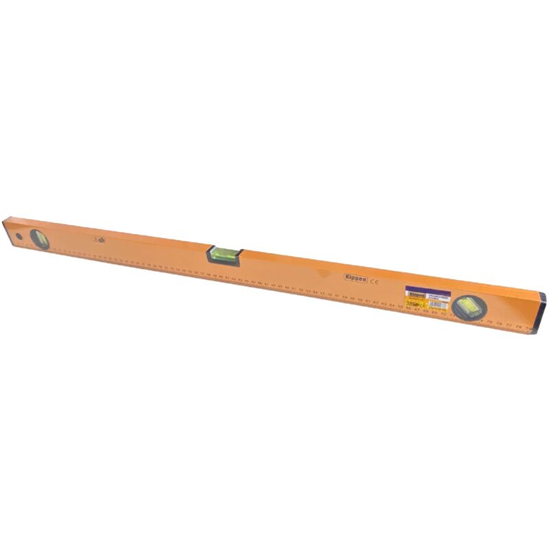 foto del prodotto kippen 3019ex livella in alluminio a 3 bolle da 80 cm. con base fresata e scala metrica.