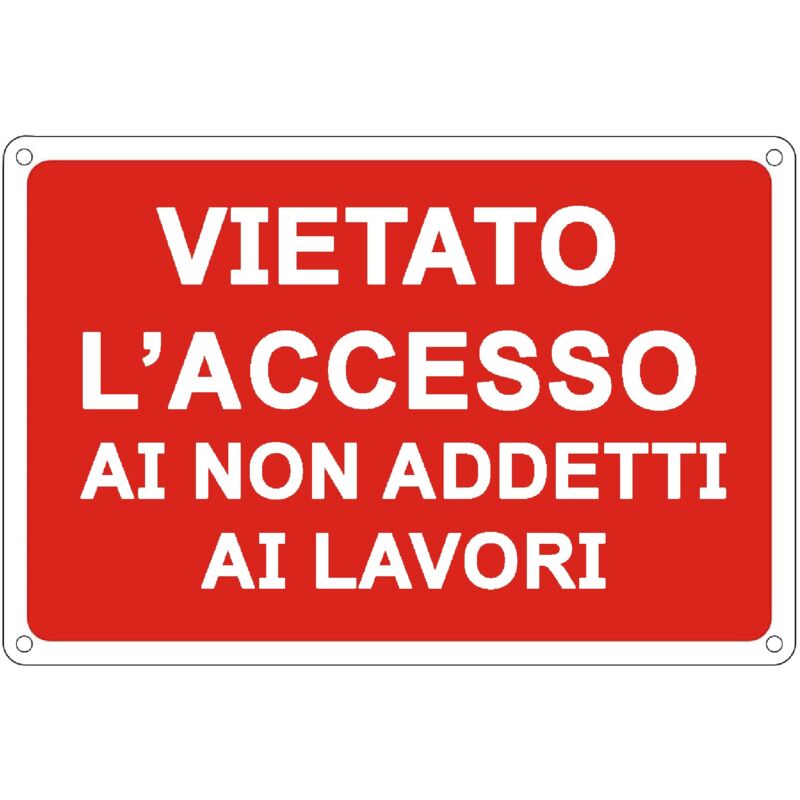 foto del prodotto kippen 9102 cartello segnaletico in pvc vietato l accesso ai non addetti ai lavori