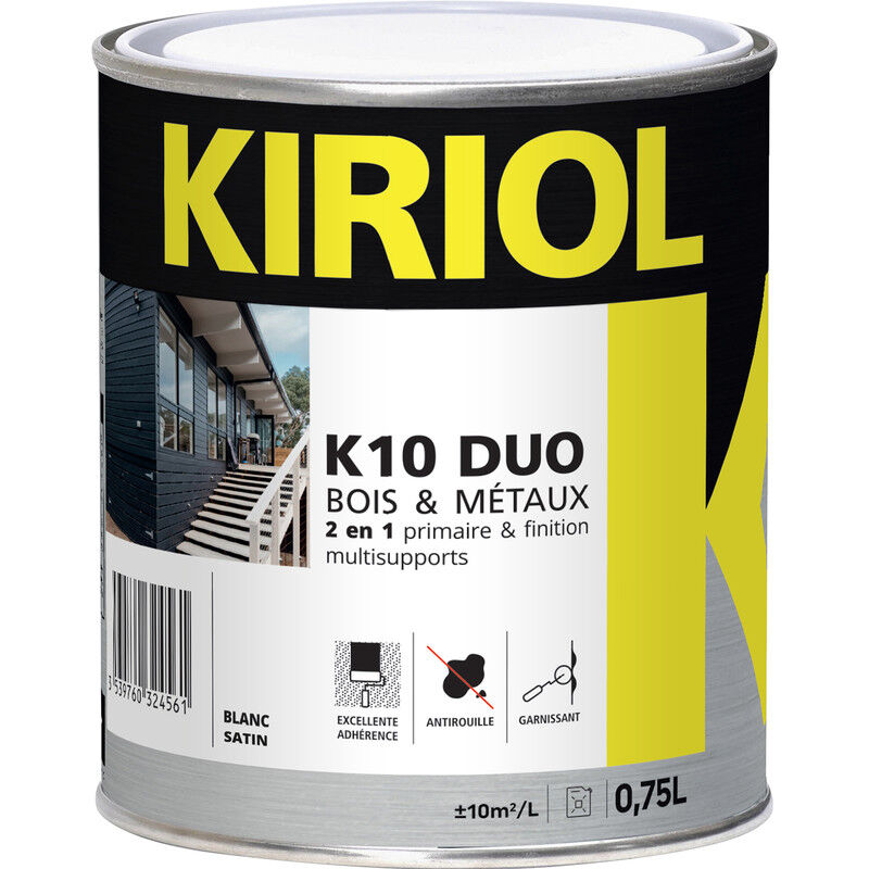 foto del prodotto kiriol vernice antiruggine k10 duo comus bianco satinato 0,75l a005364