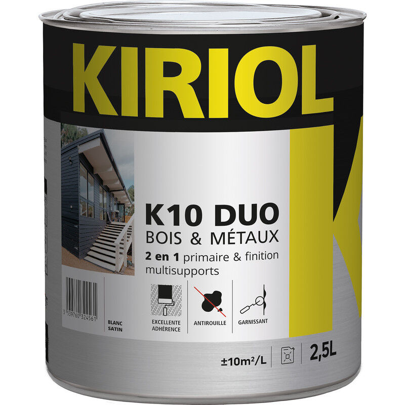 foto del prodotto kiriol vernice antiruggine k10 duo comus bianco satinato 2,5l a005365