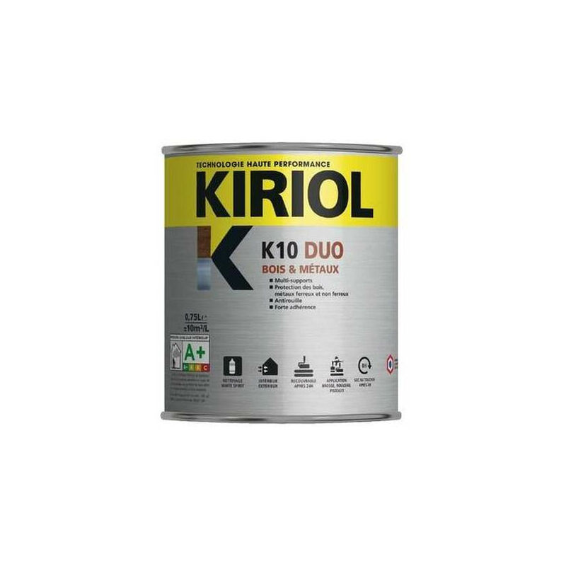 foto del prodotto kiriol vernice antiruggine k10 duo comus grigio chiaro satinato 0,75l a013221