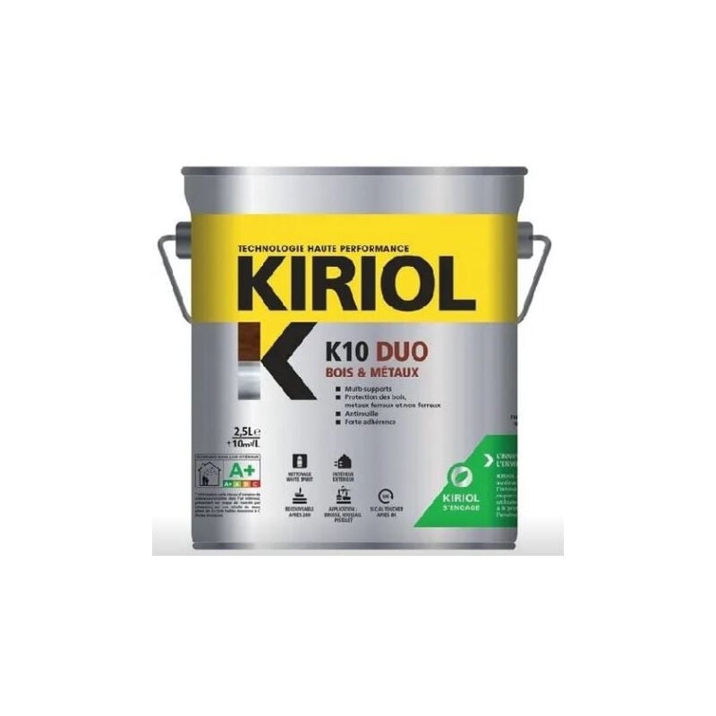 foto del prodotto kiriol vernice antiruggine k10 duo comus nero opaco 2,5l a005359