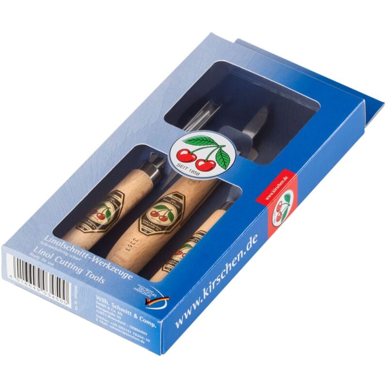 immagine 0 del prodotto kirschen 3450 set per taglio linoleum, 3 pezzi, in borsa di plastica