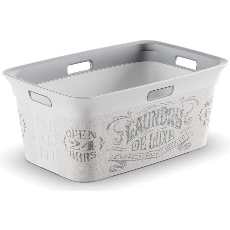 foto del prodotto kis keter chic cesta portabiancheria decorata da 45 lt 59x39x27h laundry bag