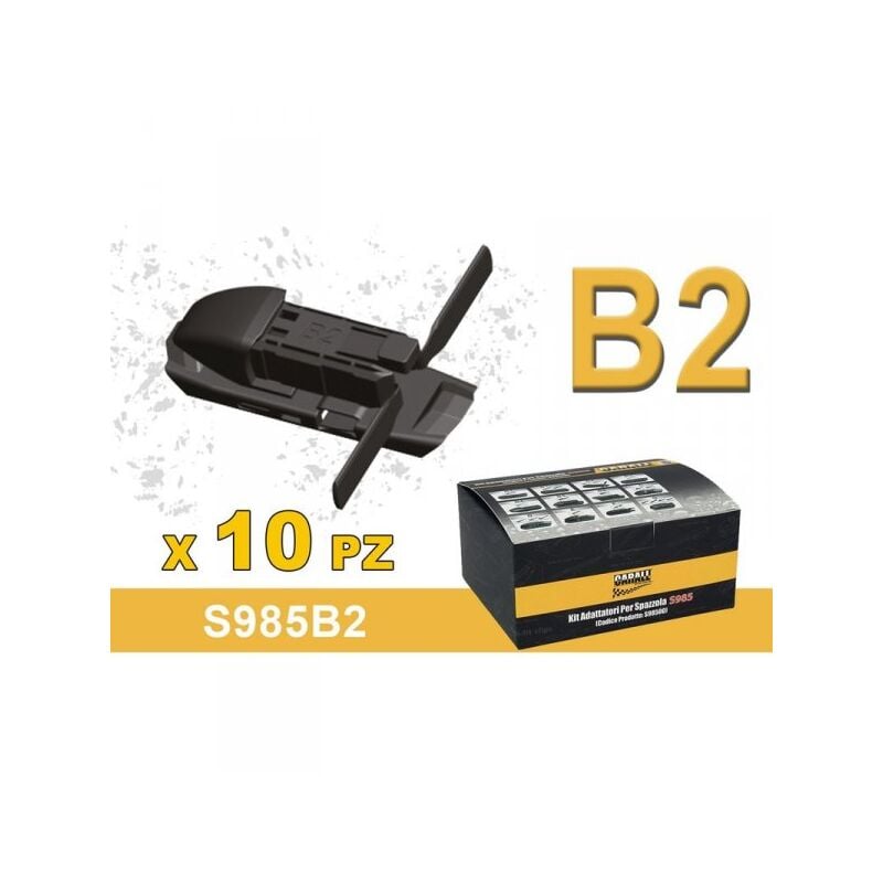 foto del prodotto kit 10 attacchi b2 per spazzole tergicristallo carall s985 flat e t191 ibrida
