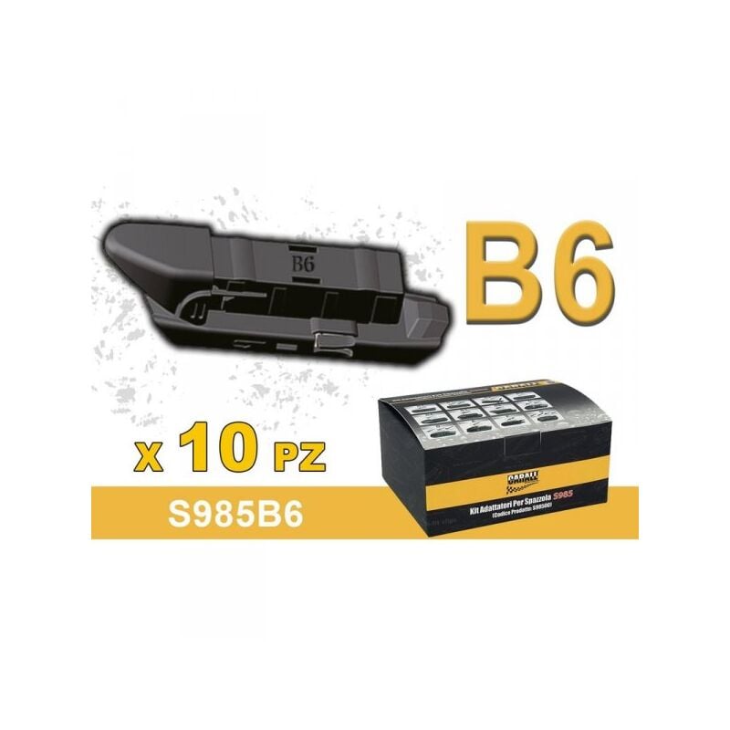 foto del prodotto kit 10 attacchi b6 per spazzole tergicristallo carall s985 flat e t191 ibrida