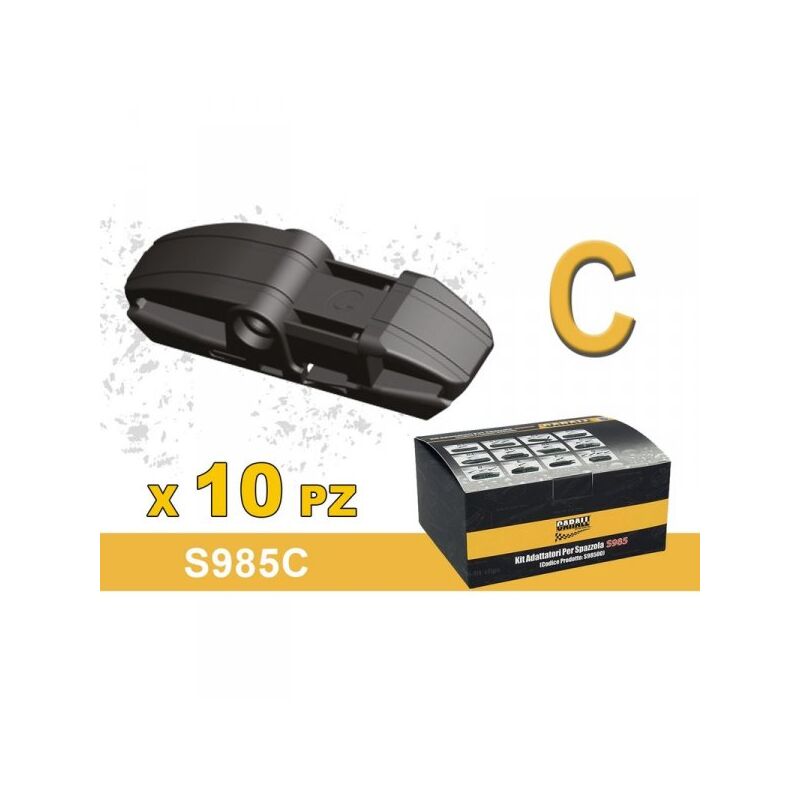 foto del prodotto kit 10 attacchi c per spazzole tergicristallo carall s985 flat e t191 ibrida