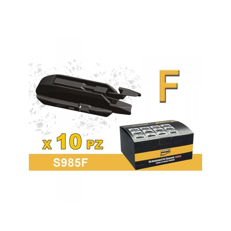foto del prodotto kit 10 attacchi f per spazzole tergicristallo carall s985 flat e t191 ibrida