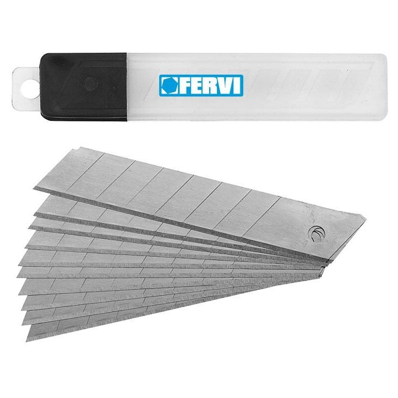 foto del prodotto kit 10 lame per cutter 9 mm fervi 0627 l