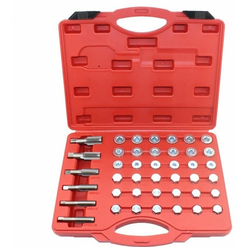 foto del prodotto kit 114pz riparazione filettatura tappo coppa olio con tappi e rondelle a.07200