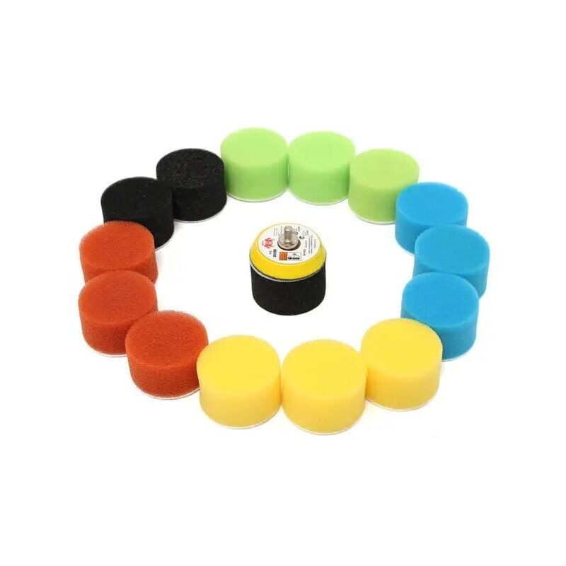 foto del prodotto kit 16 tamponi per lucidatura da 2 pollici 50 mm per lucidatrice per auto - ulisem