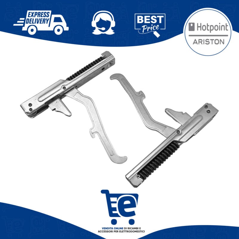 foto del prodotto kit 2 cerniere porta vetro sportello forno monoblocco hotpoint ariston c00056702