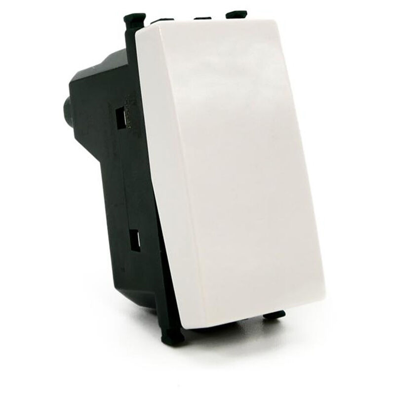 foto del prodotto kit 2 deviatore bipolare bianco compatibile con vimar plana interruttore pulsante 2p 16ax 250vac
