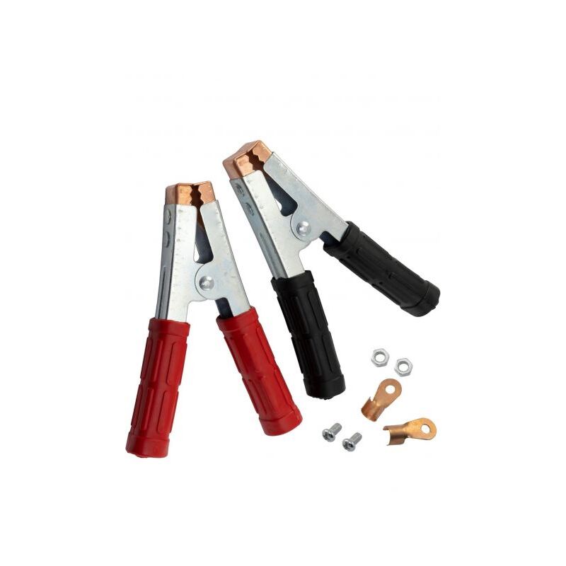 foto del prodotto kit 2 pinze per cavi batteria auto 600a pinze per cavi contatti morsetti clip