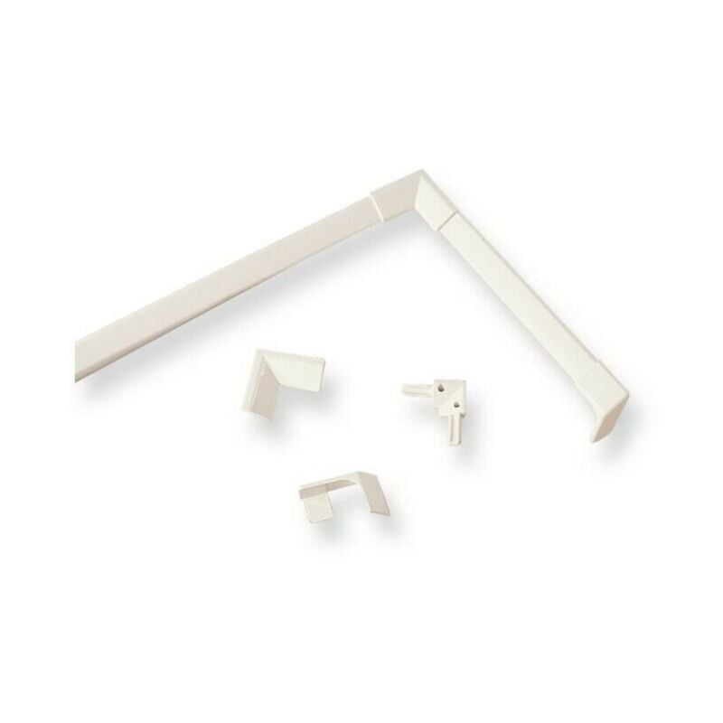 foto del prodotto kit 2 profili di finitura rigida in plastica 195 cm novellini prva195 30 bianco