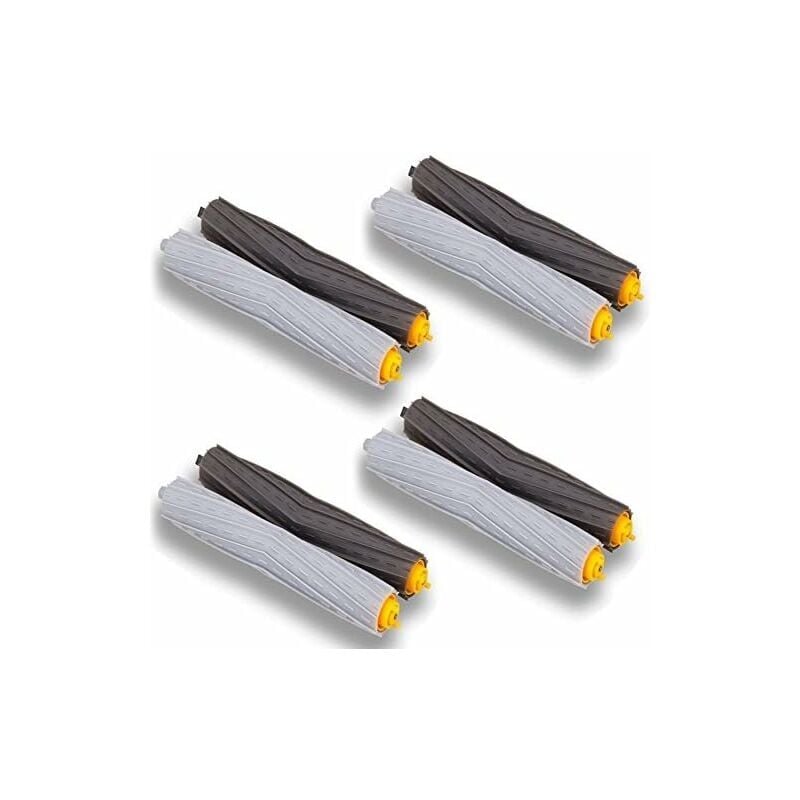 foto del prodotto kit 2 spazzole in gomma per aspirapolvere robot irobot serie 800 e 900, spazzola a rullo di ricambio per roomba 850 860 861 866 870 880 890 960 980