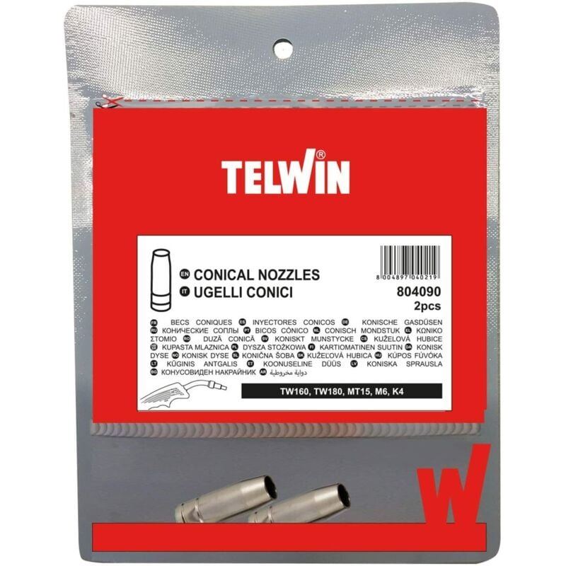 foto del prodotto kit 2 ugelli conici telwin 804090 per torce tw160, tw180 e mt15