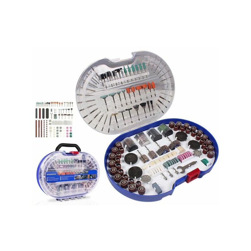 foto del prodotto kit 276 accessori mini trapano dremel punte per lucidare levigare in valigetta