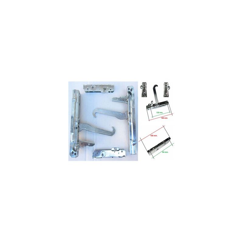 foto del prodotto kit 2pz cerniera portarullini porta forno cucina tecnogas mm 165 x 32