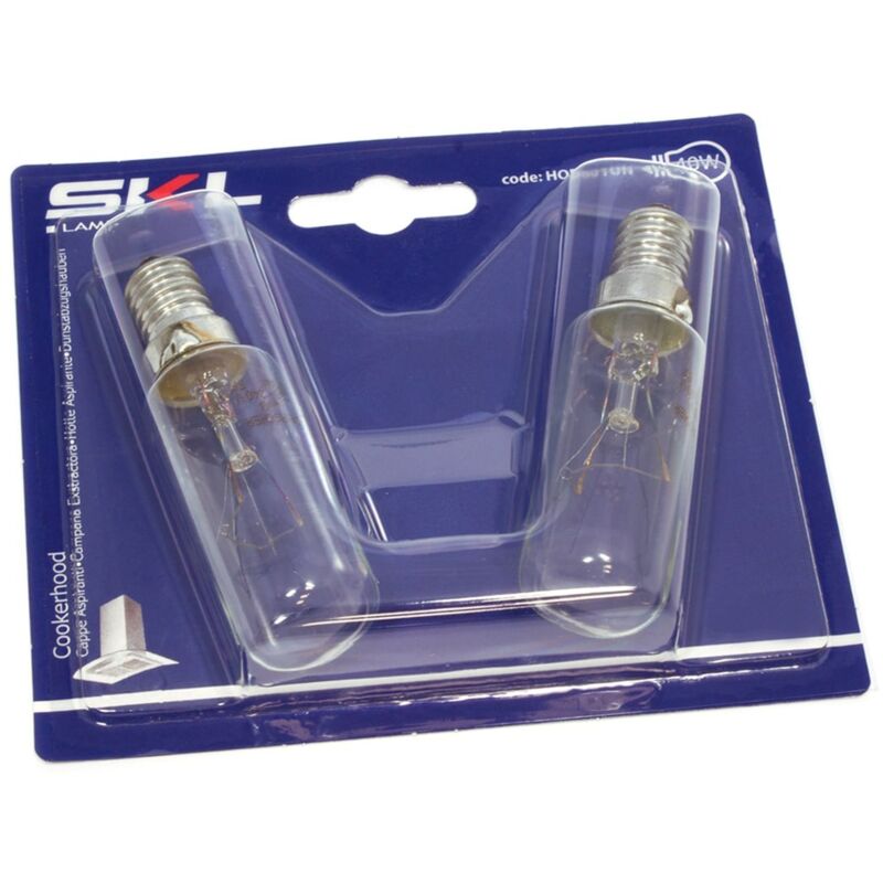 foto del prodotto kit 2pz lampadine luci per cappa 40w e14 340lumen universali