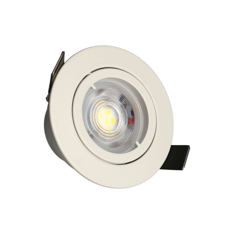 foto del prodotto kit 3 faretti da incasso bianchi jade orient. modulo triac 5w, 2700k, 400lm, 83 arlux lighting
