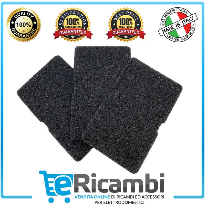 foto del prodotto kit 3 pezzi filtro spugna evaporatore a magliatura larga, compatibile con asciugatrice beko, dimensioni 150x240 mm per modelli udh tkf gtn dpy dpu