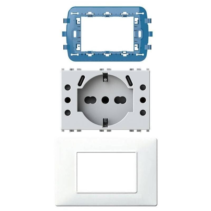 foto del prodotto kit 4 box bundle placca vimar plana bianco - 4busbp503kit.bn