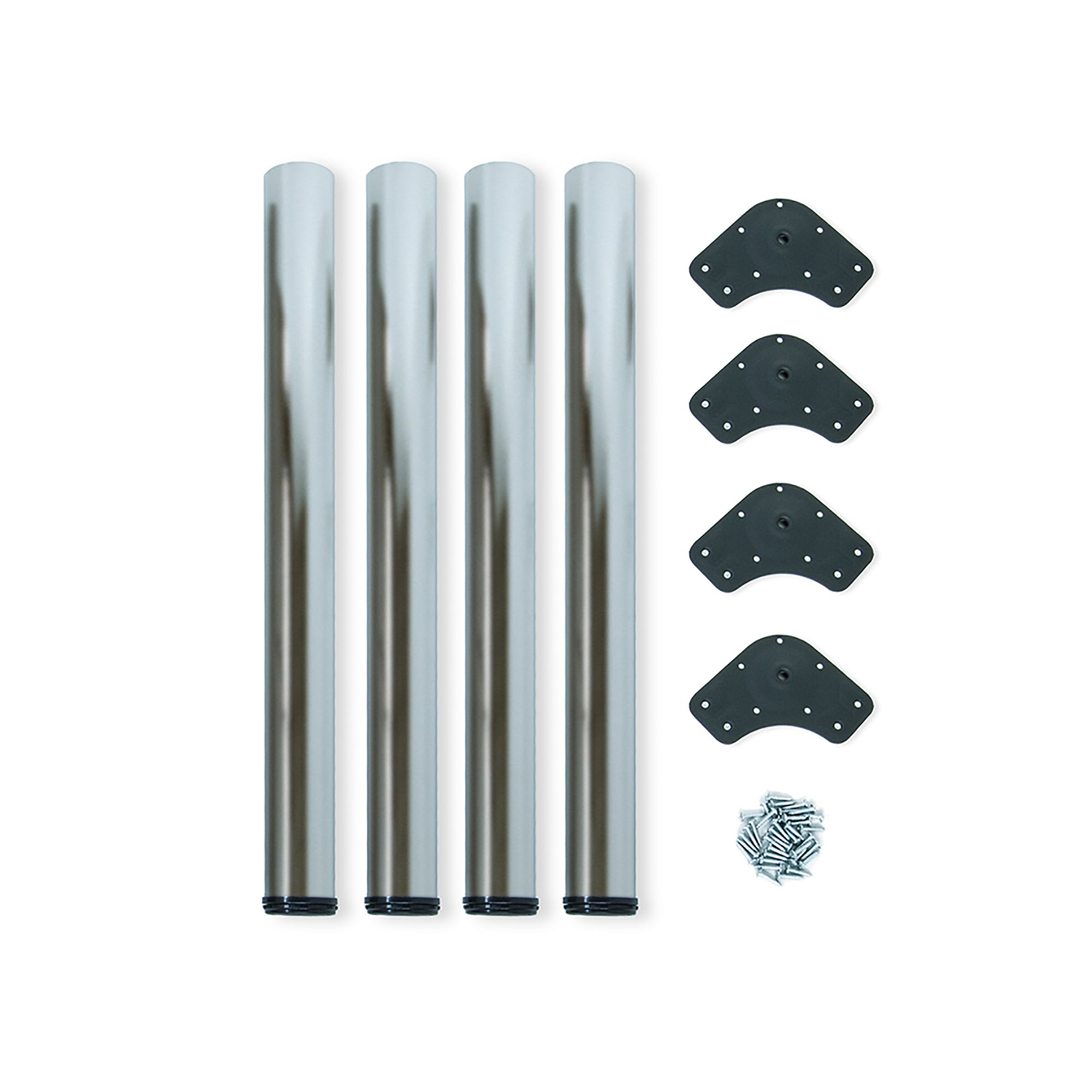 foto del prodotto kit 4 gambe per tavolo regolabili ø6x71/73 cm in acciaio emuca nichel satinato